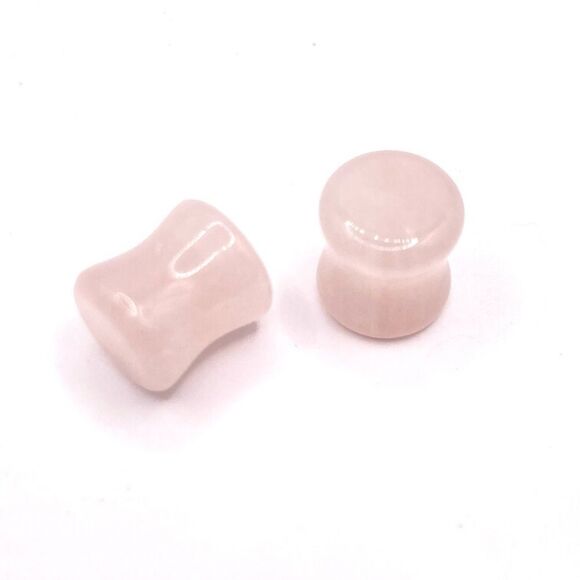 Natural gemstone quartz ear plug tunnel 0g 8mm - Picture 1 of 4